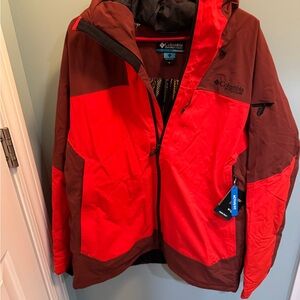 Columbia Titanium Men’s Cirque Bowline Omni-Heat Infinity Ski Jacket Red/Brown